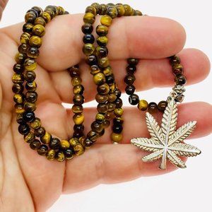 925 SS healing crystal gemstone necklace